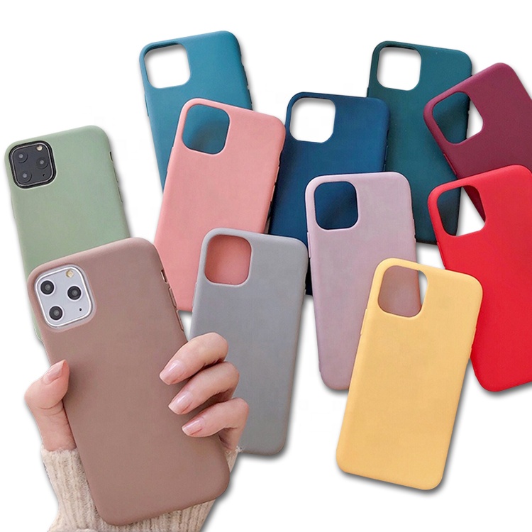 Противоударный тонкий матовый мягкий силиконовый чехол из ТПУ для iPhone 11 12 13 Mini Pro Max, чехол для мобильного телефона