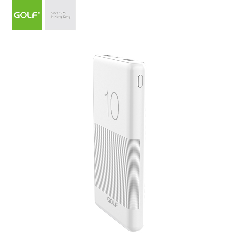 Высокая конкурентоспособная цена 10000mAh портативное зарядное устройство GOLF Dual USB выход Высокая емкость портативное зарядное устройство