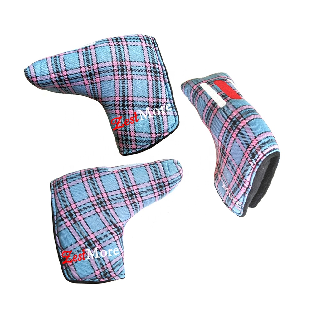 Tartan Fashion design Golf Putter Head Covers for Golf Club OEM other golf products