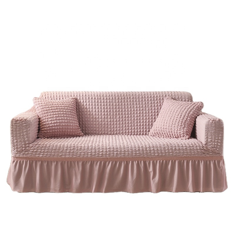Amazon Hot Sale All Inclusive Stretch Sofa Cover Combination Bag Classic Set Customized Style Fabric Corn Design with Skirt