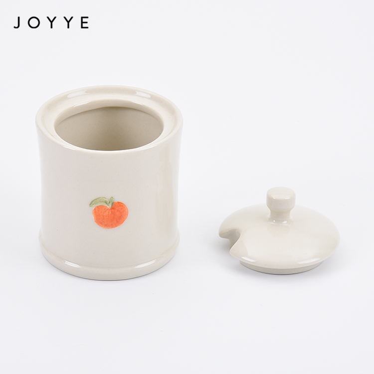 Joyye быстрая доставка, сверкающая глазурная сахарница для фруктов, рельефный узор, обычная сахарница с крышкой