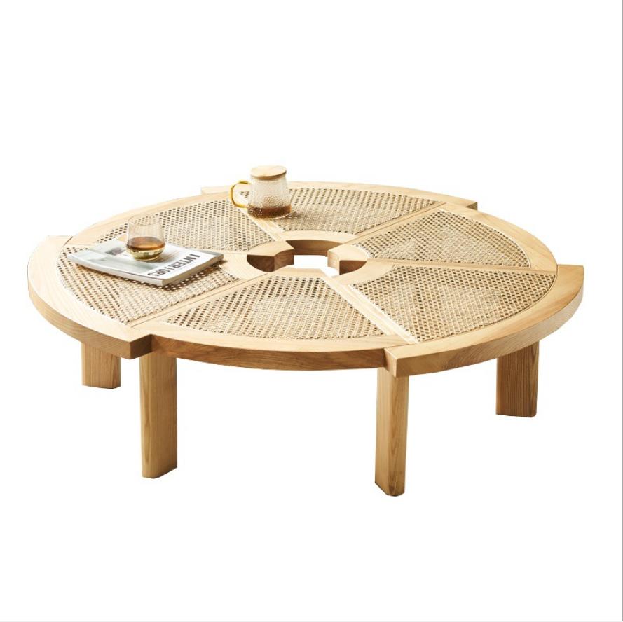 Creativity rattan coffee tables INS rattan furniture round rattan table