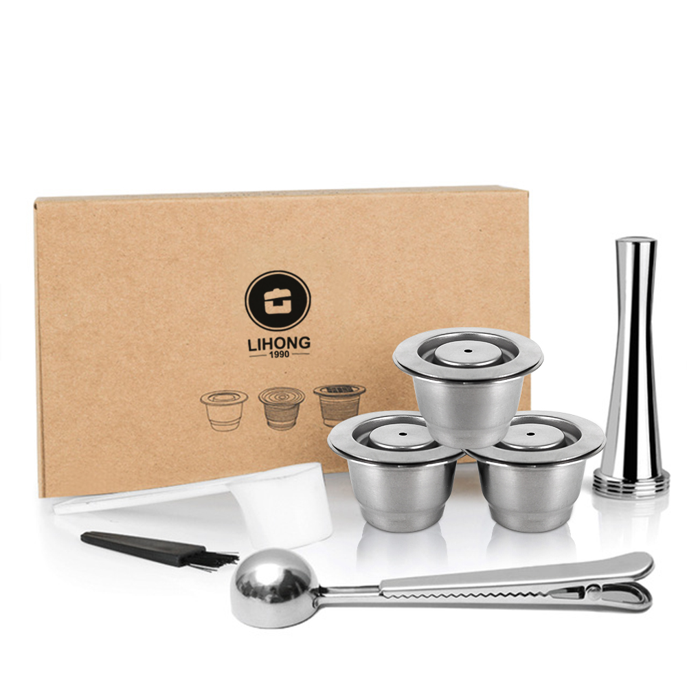 LIHONG горячая Распродажа совместимая Nespresso многоразовые капсулы Vertuo кофе капсулы с крышкой под заказ для дома кафе ресторана
