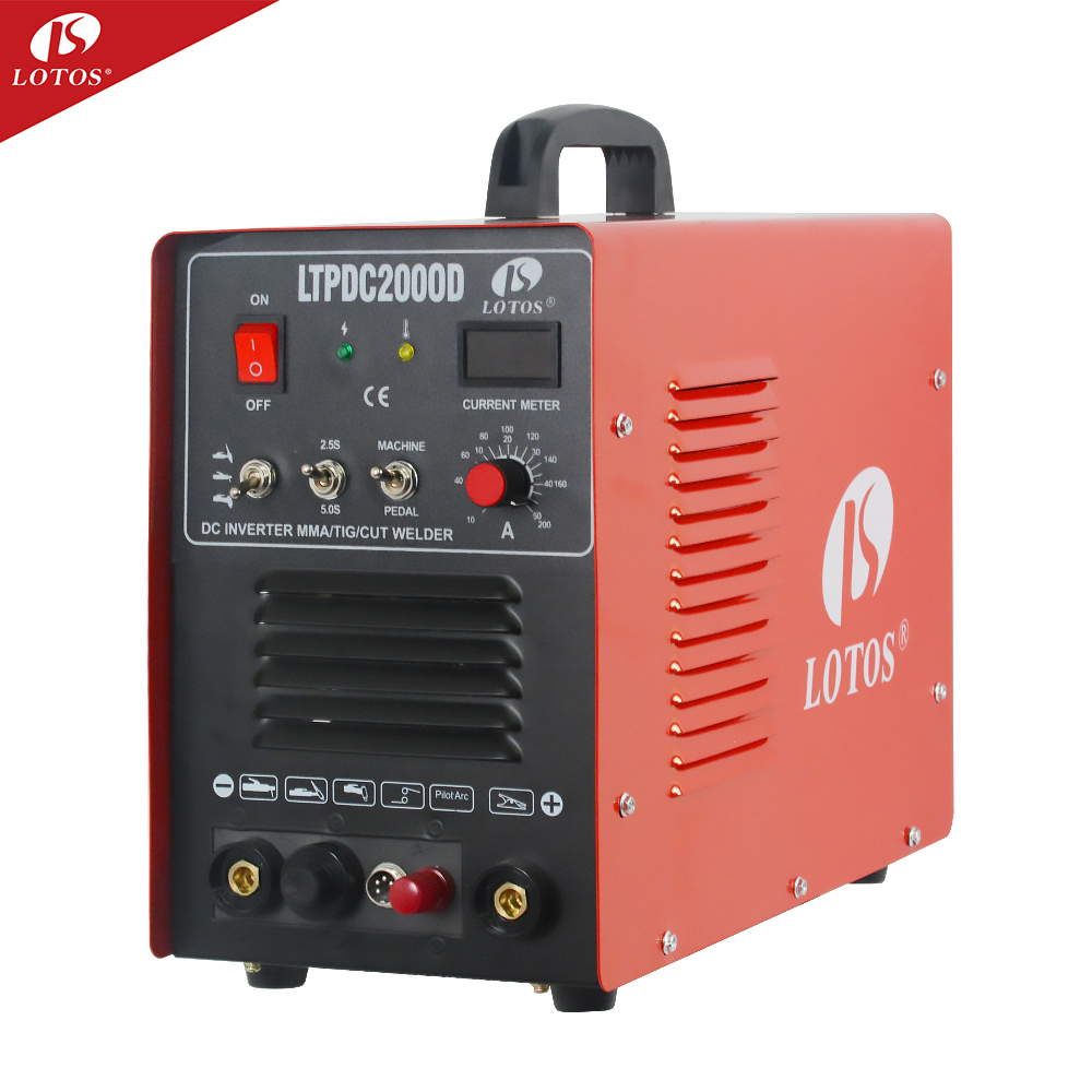 Сварщики постоянного тока Lotos LTPDC2000D 110/220 В, комбинированные газовые сварочные аппараты для сварки 3 в 1 постоянного тока, портативный плазменный двигатель