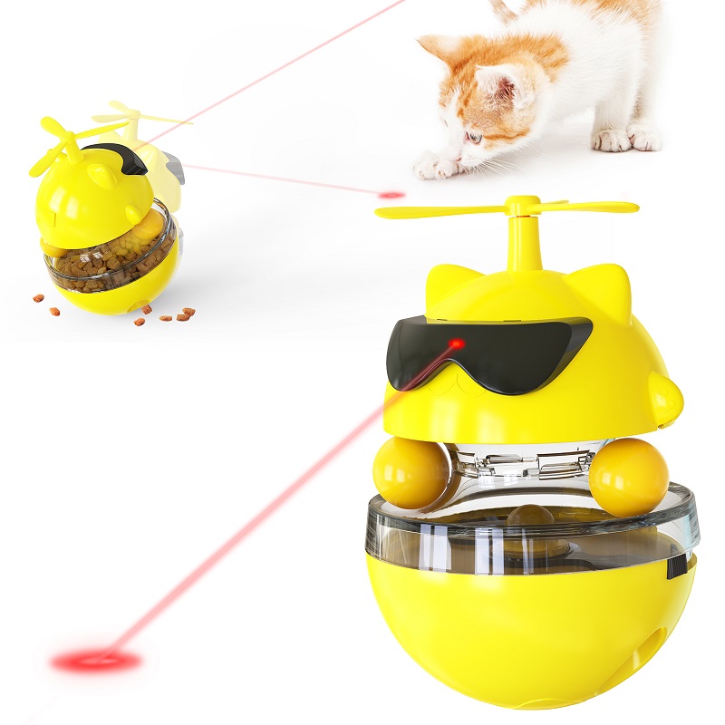 Manufacturer New Design Low MOQ Durable Spin The Ball Interactive Cat Electric Laser Toy