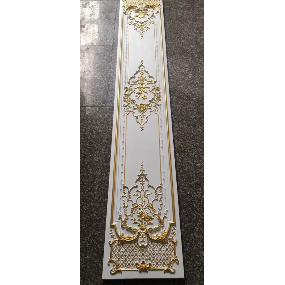 gold paint decorative PU door frames mouldings, moulding frame for door