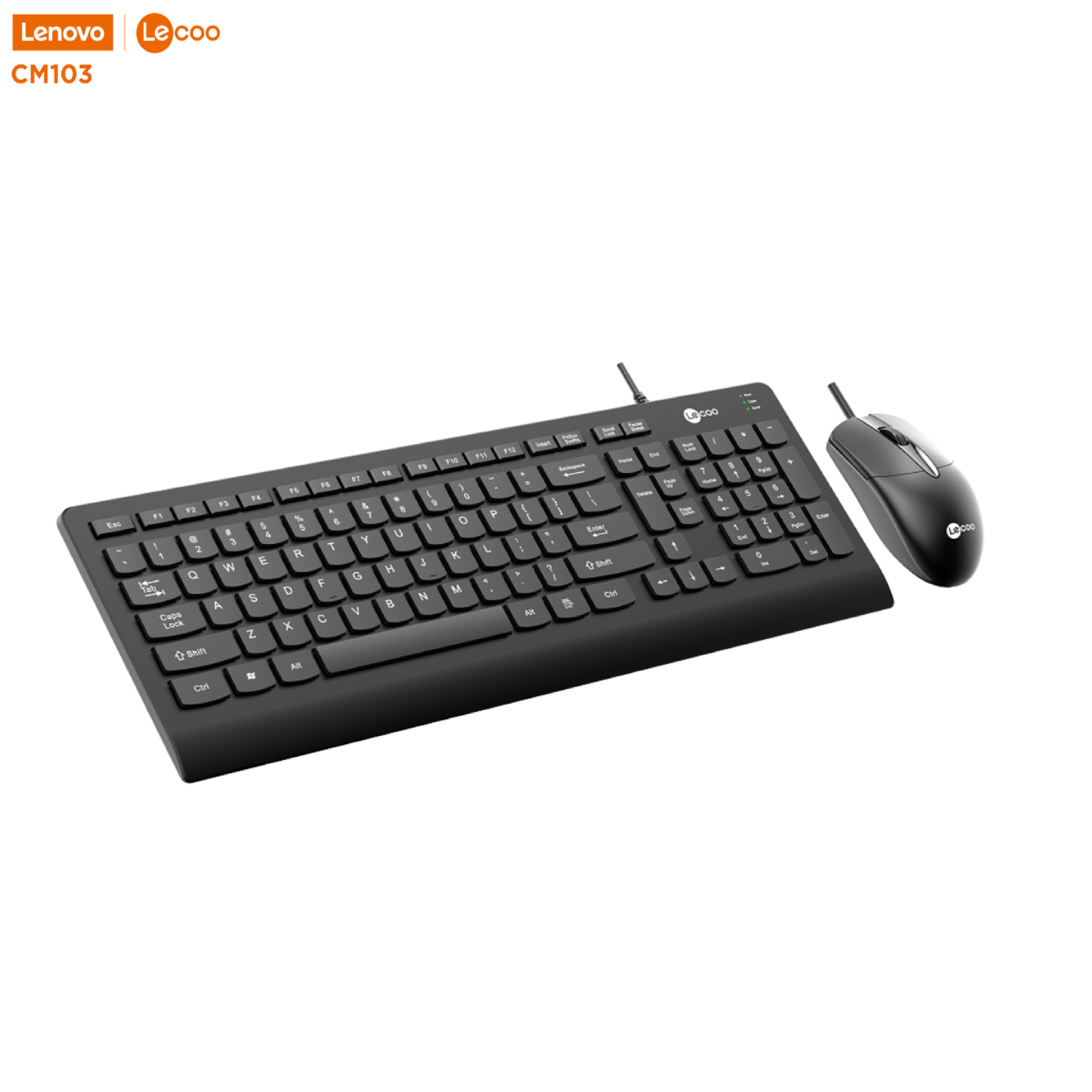 Клавиатура и мышь Lenovo Lecoo CM103, комплект, проводная клавиатура, проводная мышь, Офисная usb клавиатура и мышь, набор проводной клавиатуры и мыши