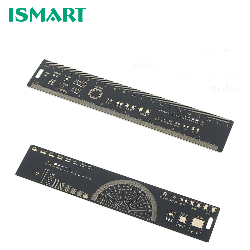 20 см PCB правитель для электронных инженеров для Geeks Makers для Arduino вентиляторы PCB ссылка правитель печатной платы упаковочные единицы пусковые устройства инструмент