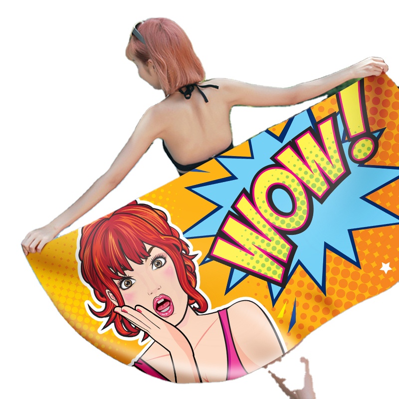 Wholesale Square Beach Towel With Customized Printing Microfiber Beach Towel