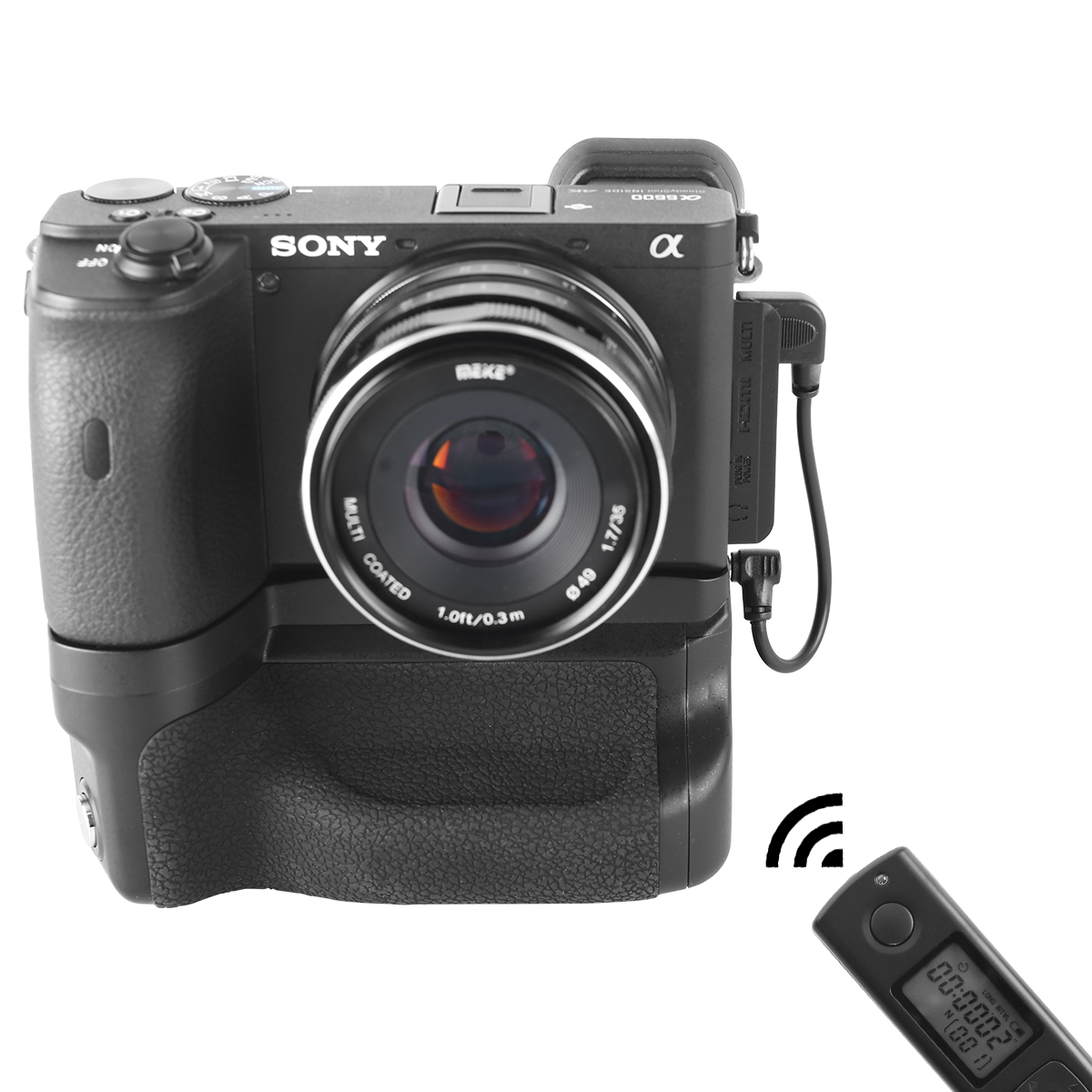 Рукоятка для батареи Meike MK-A6600 Pro с пультом дистанционного управления 2,4G, вертикальный держатель для съемки для камеры Sony A6600