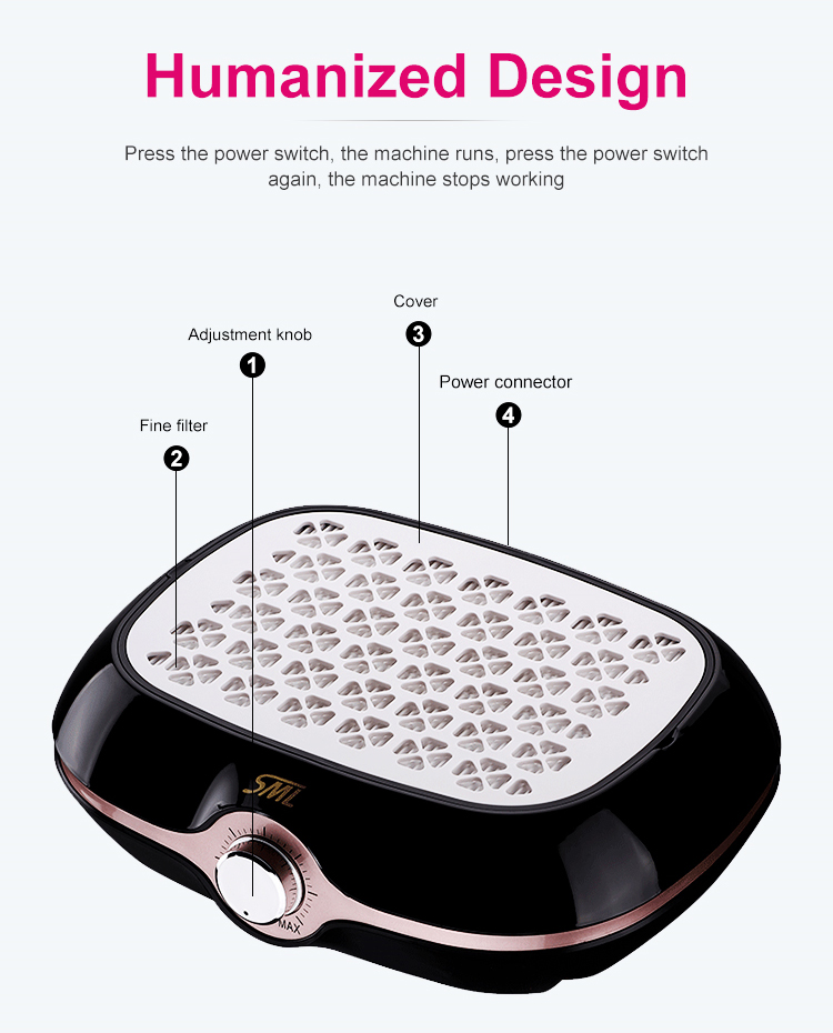 SML professional new design manicure and pedicure electric vacuum nail equipment machine with vacuum