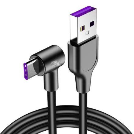 5A Super Fast Charger USB Cable For Type C USB Data Cable Lead Micro USB Charging Wire 1M 2M 3M L tip / 90 degree
