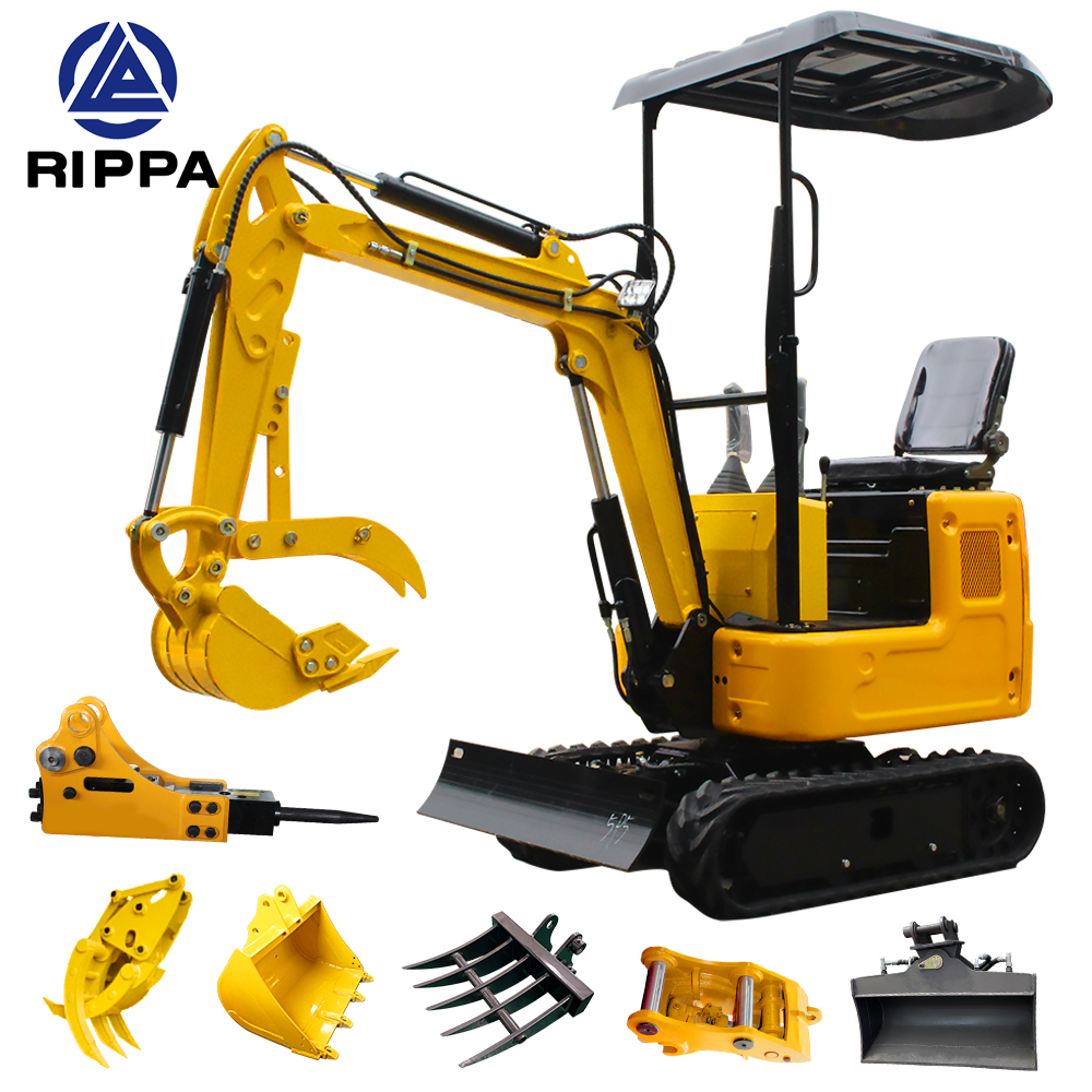 Мини гусеничный экскаватор Rippa 3 тонны 1 тонна 2 тонны 0,8 тонны