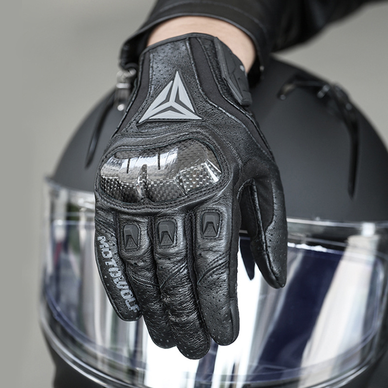MOTOWOLF дышащие мотоциклетные гоночные перчатки для сенсорного экрана Guantes, Кожаные Мотоциклетные Перчатки