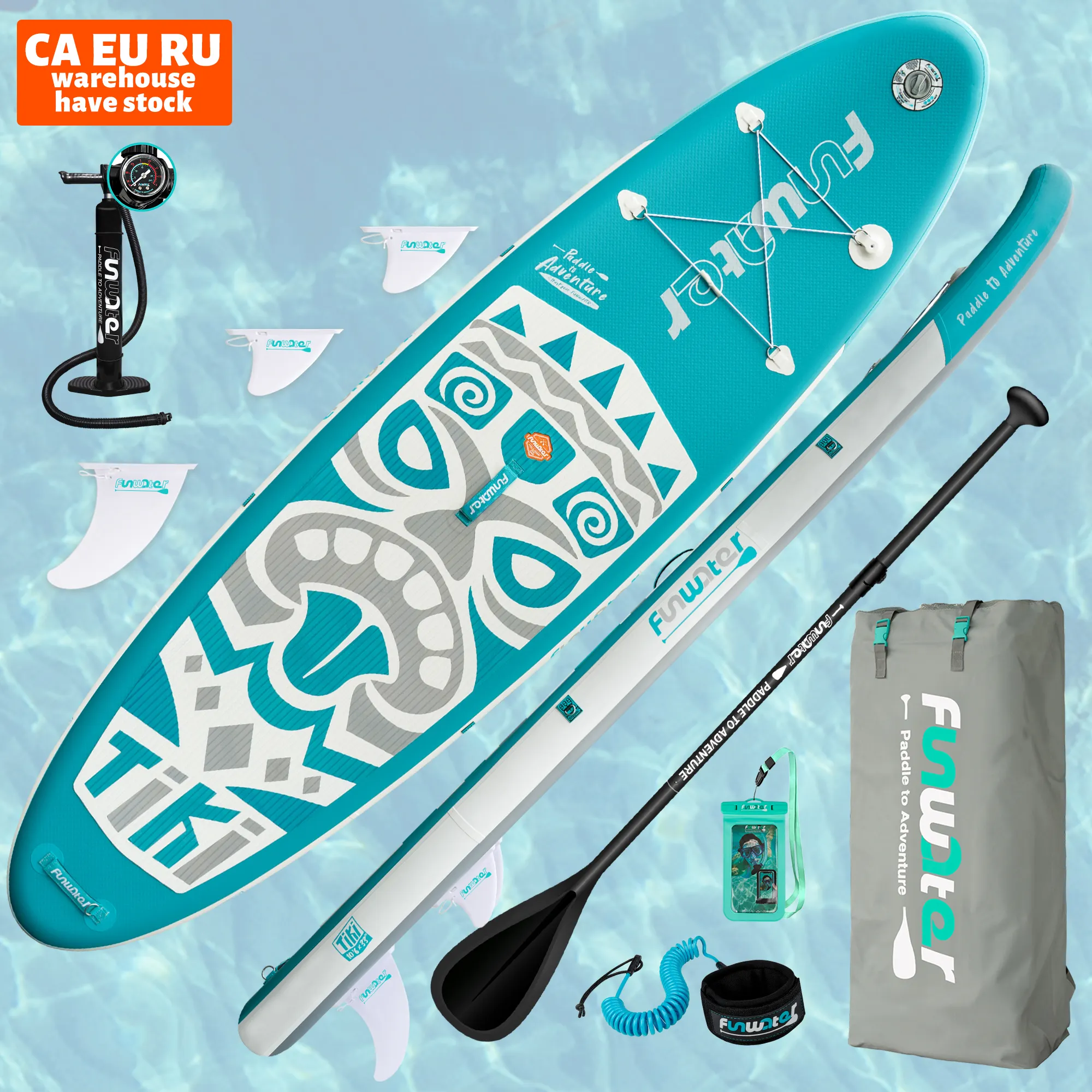 FUNWATER Dropshipping OEM CE Wholesale 10'6" Inflatable SUP StandUp Padle board paddleboard sub board water sports surfing alaia