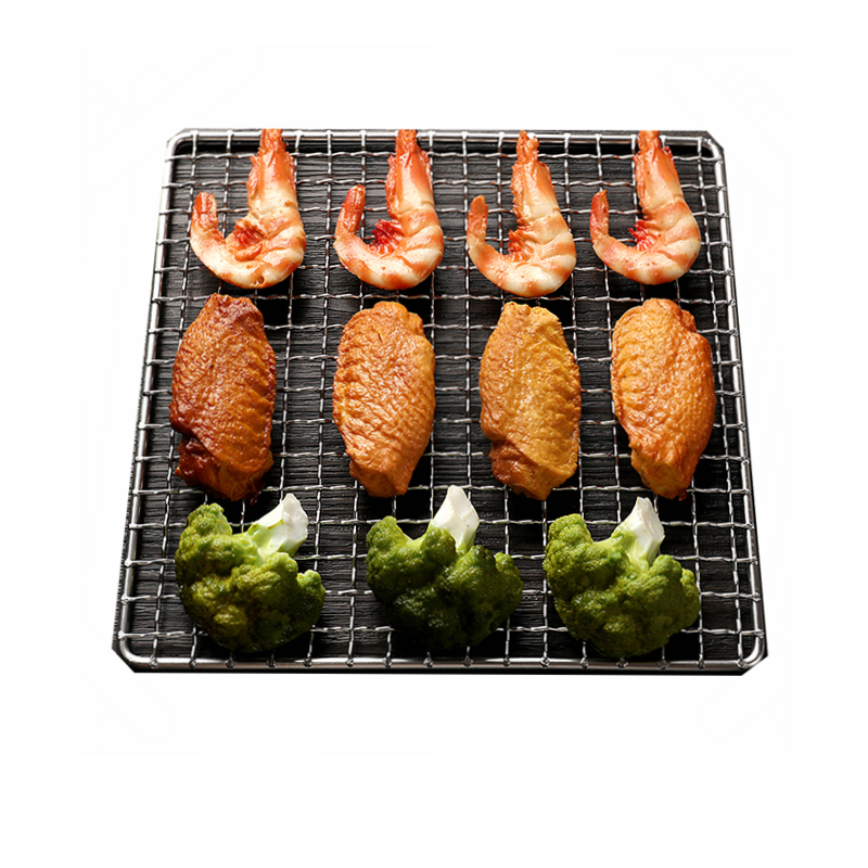 Round Square Copper BBQ Wire Mesh Welded Grills Tools With Handle Summer Outdoor Party Barbecue Grill mesh