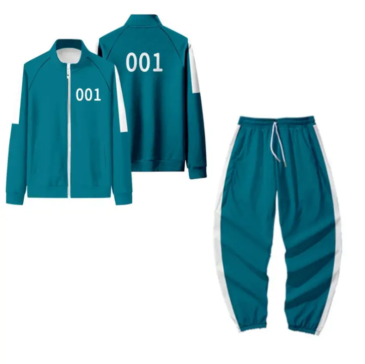 Korean Teleplay Squid Game Jacket Squid Game Halloween Tracksuit Squid Game Costume Set