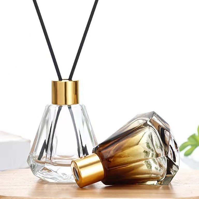 Hot Sale Six Corner Angle Variety Of Fragrance Steel Flash 60 Ml Reed Diffuser Bottle