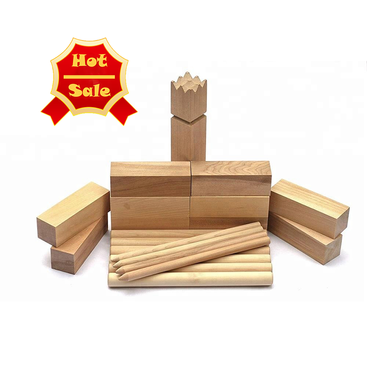 Открытый натуральный цвет деревянный Kubb Yard игры Kubb игровой набор