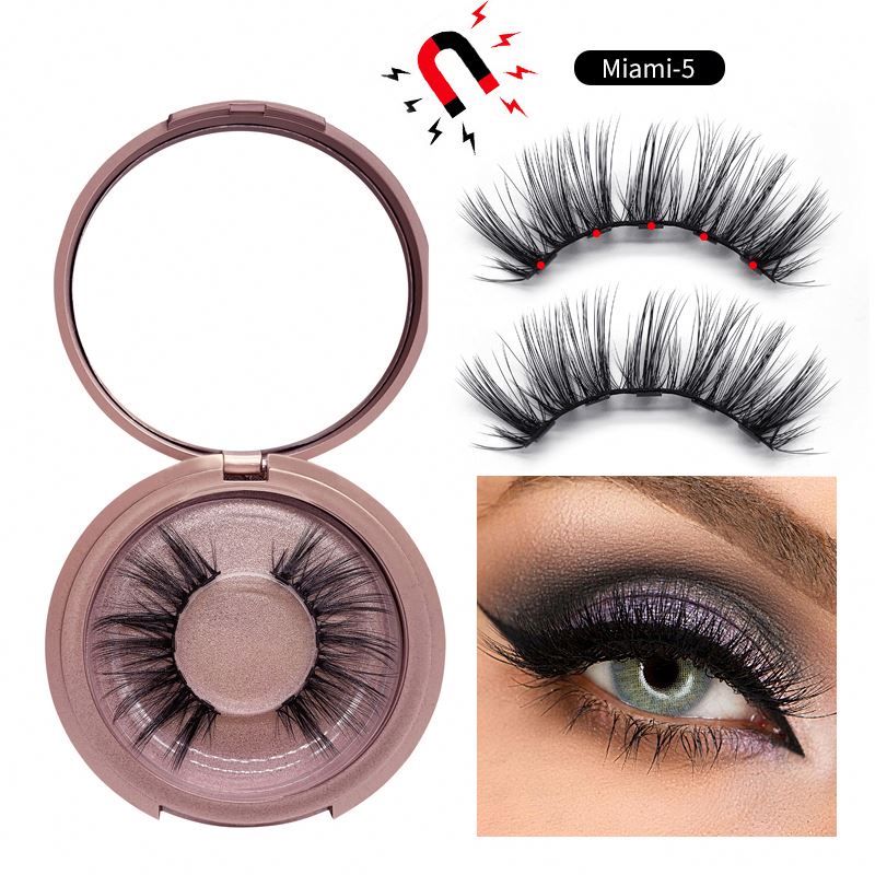 Promotional magnetic eyelashes Naturally realistic 15mm eyelashes with magic eyeliner