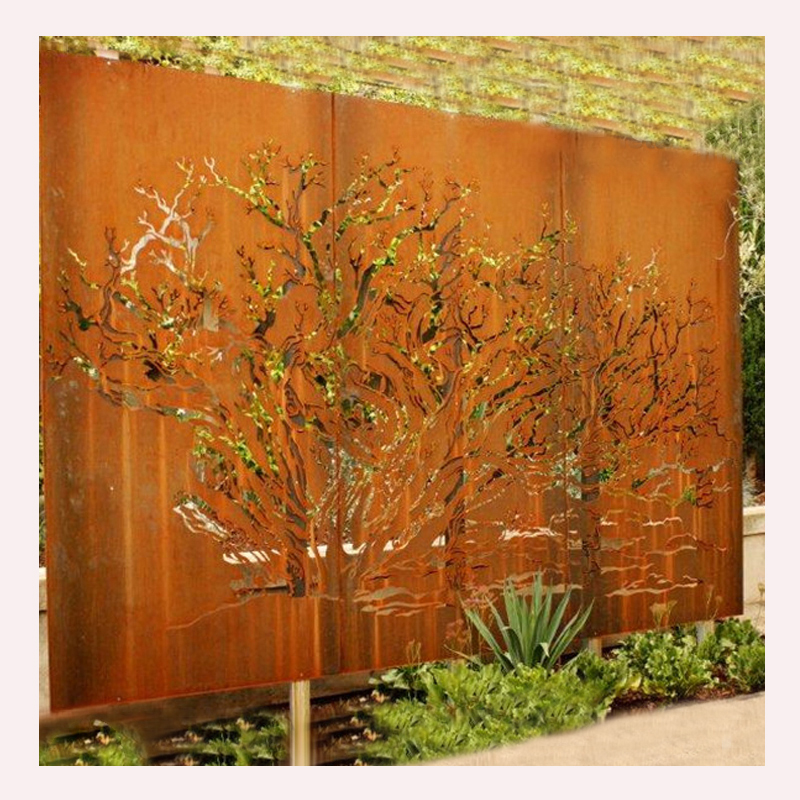 Внутреннее и наружное украшение, металлический стальной экран Corten