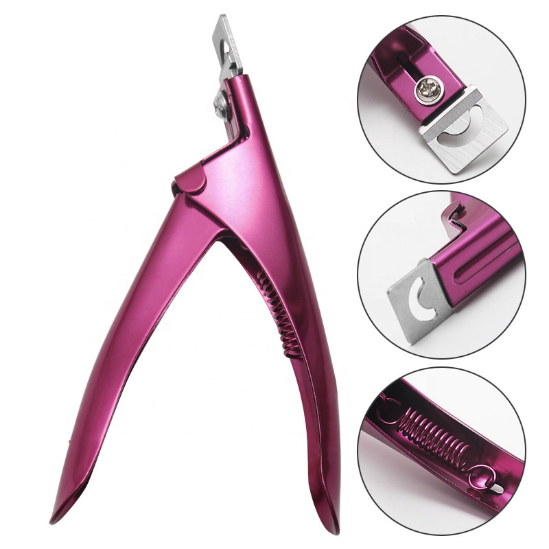Professional nail art tools U-shaped french style nail extension edge cutters clipper artificial acrylic false nail tip cutters