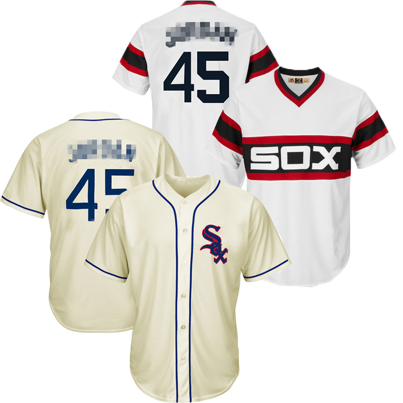 Оптовая продажа простой белый бейсбольный трикотаж Michael #45 #10 Yoan Moncada 8 Bo Jackson бейсбольный трикотаж s