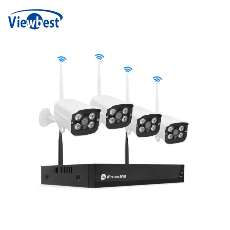 H.265 WiFi 4ch NVR наборы 2MP 1080P беспроводные камеры IP видео рекордер для CCTV безопасности