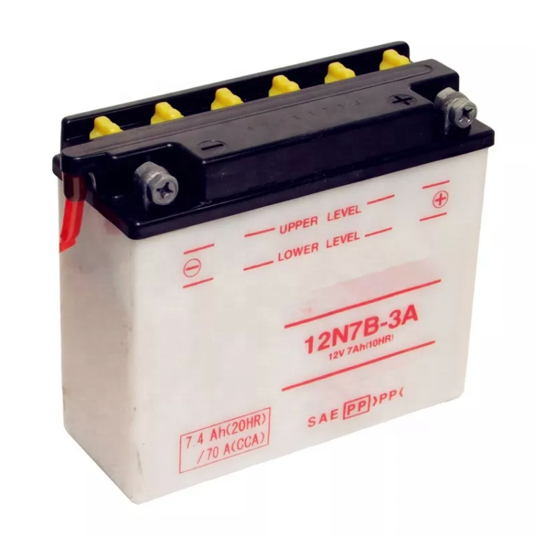 Мотоцикл сухая батарея 12N7B-3A 12V 7Ah SMF происхождения качественные батарейки
