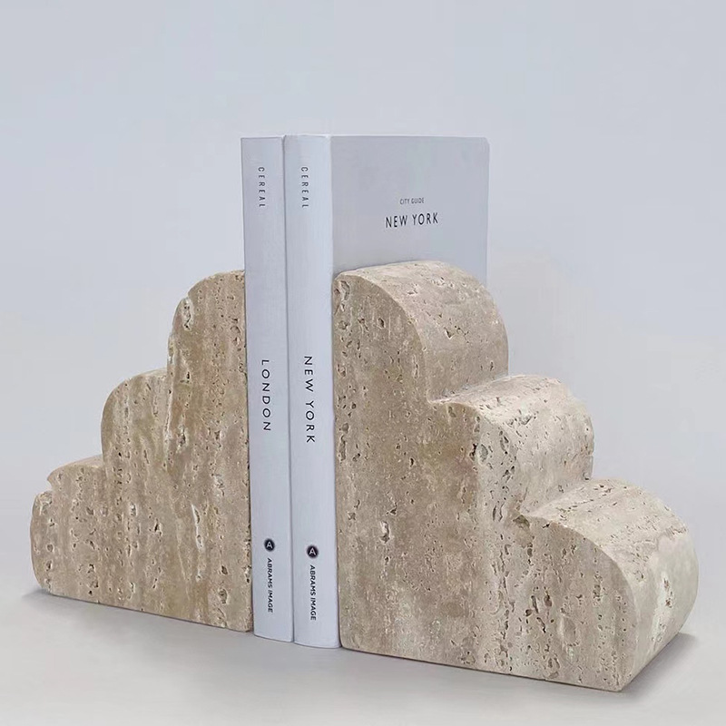 Набор мраморных книг из травертина для стола и стола, органайзер, подставка для книг, товары для декора дома и офиса