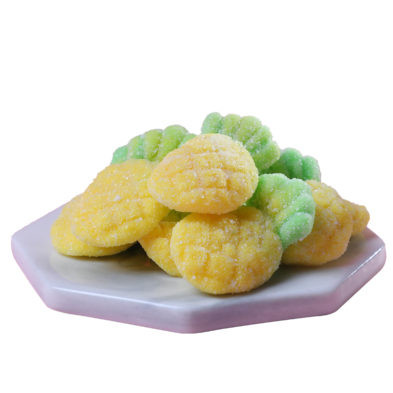 Gummy конфеты фруктовый вкус Халяль конфеты производитель сладкий и кислый, Сладкий Ананас Gummy bonbon dulces OEM