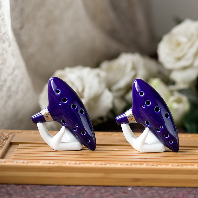 Оптовая продажа инструментов 12 отверстий Alto C Ocarina цветная коробка Аниме Легенда о Зельде Ocarina of Time Ocarina