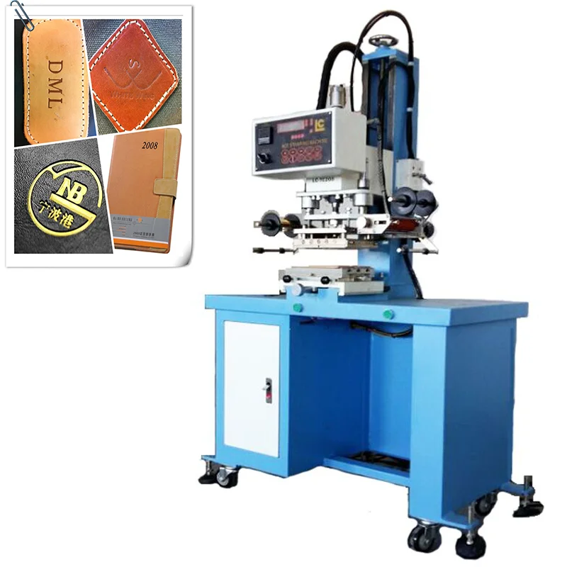 Pneumatic embossing machine shoe insole label hot foil stamping machine for sale