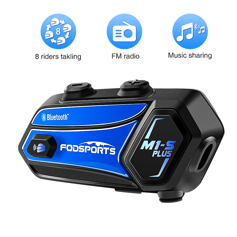 Fodsports 6/8 riders, 1000 м, 2000 м, bluetooth гарнитура для moto ,M1-s Plus, fm-радио, музыкальный обмен, bt, мотоциклетный шлем