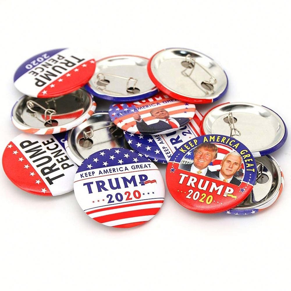 Изготовленные на заказ пластиковые Трамп pin производство 2020 Трамп штырь отворотом металлический значок Дональд Трамп pin-код
