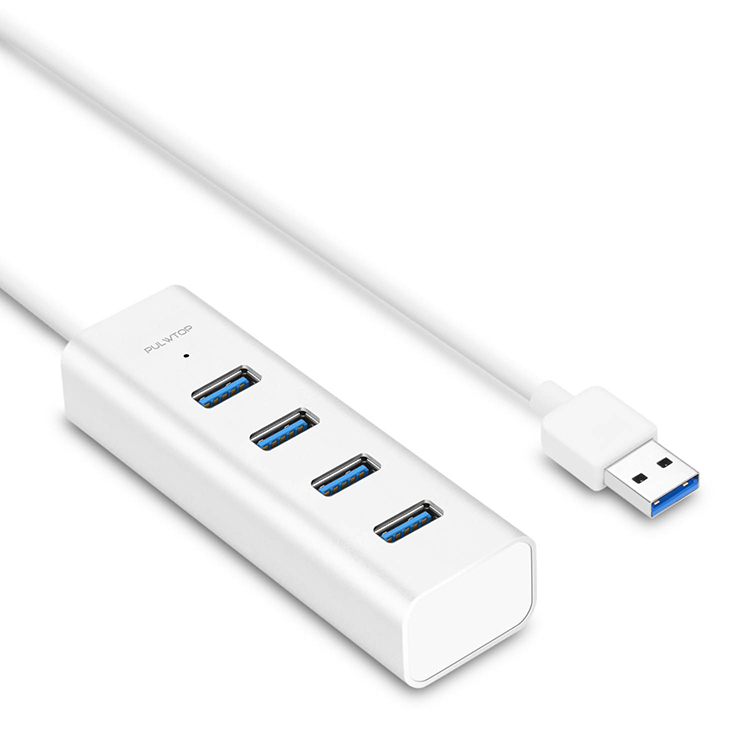 Pulwtop портативный дизайн Супер Скоростной usb 3,0 концентратор 4 usb порта 5 Гбит/с микро usb
