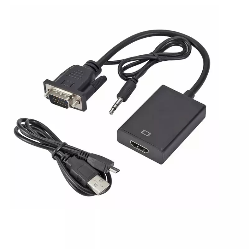 VGA к hd mi конвертер адаптер с 3,5 мм аудио и USB зарядный кабель VGA Мужской до HD MI переходник с внутренней резьбой конвертер кабель цена в Индии