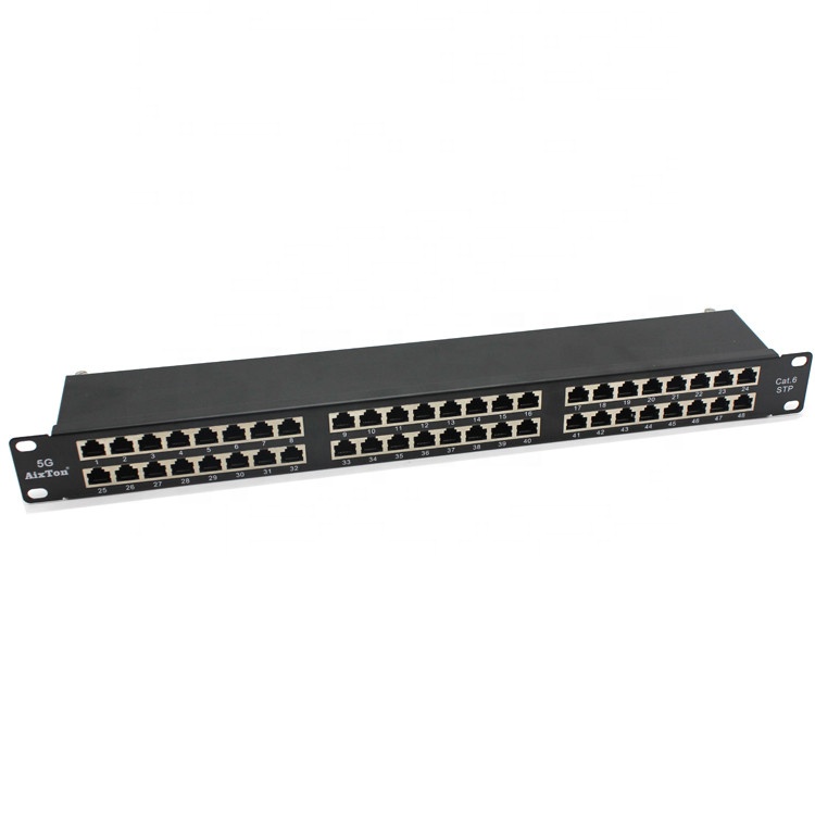 Cat6 cat 6 2U 1U 48P 24P STP FTP UTP трапецеидальные гнезда модульный металлической заготовки пустой патч-панели