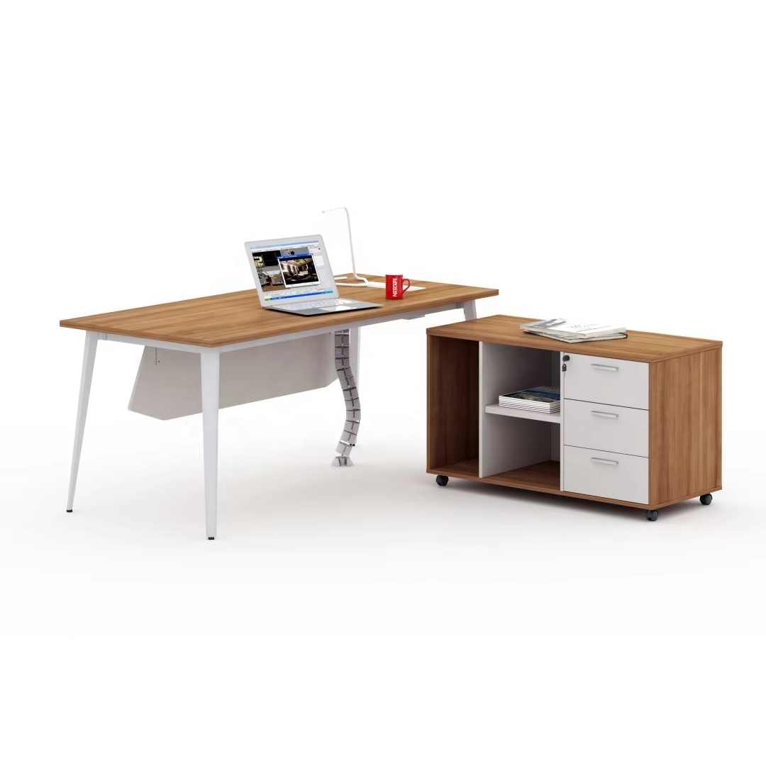 china import white elegant custom office furniture executive boss ceo table linear L shaped room desk set escritorios de oficina