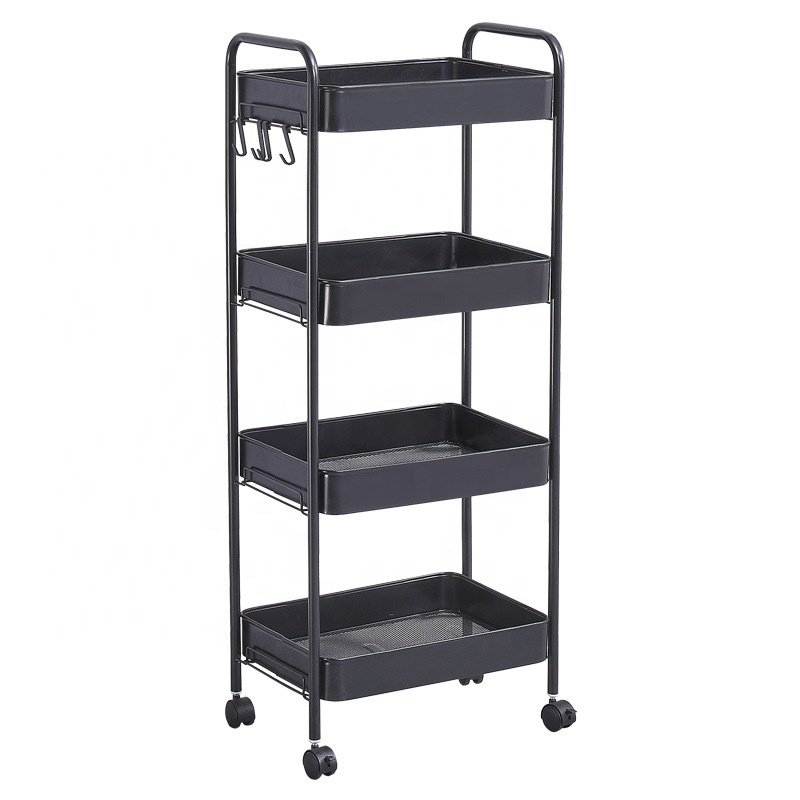 Steel Ailipu Popular 4-tier Movable Storage Shelving Commodity Shelf Saving Space