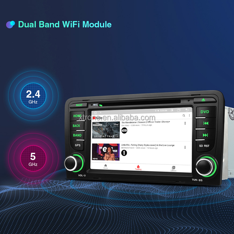 7 inch Android 11 Octa Core Car DVD Player Navigation System With Built-in CarPlay Android Auto DSP Support AHD Camera for Audi