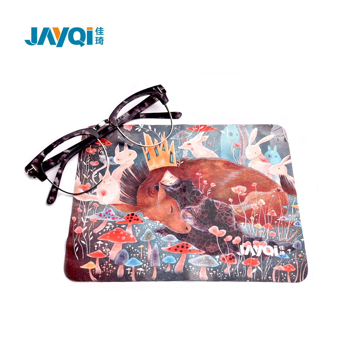 Чистящие салфетки из микрофибры JAYQI на заказ для очков, солнцезащитных очков, очков