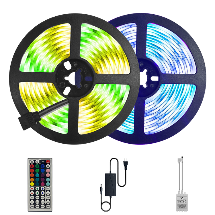 Outdoor RGB LED Strip 10M 65.6FT LED Strip 44 Keys IR Remote Control DIY Mode Color Changing LED Strip Light
