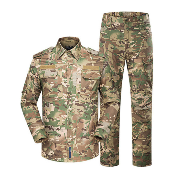 DFU1204 Stock New Design IX7 Duty Man Combat Camouflage Uniforms Jacket and Pants with Multi Pockets and Magic Stick