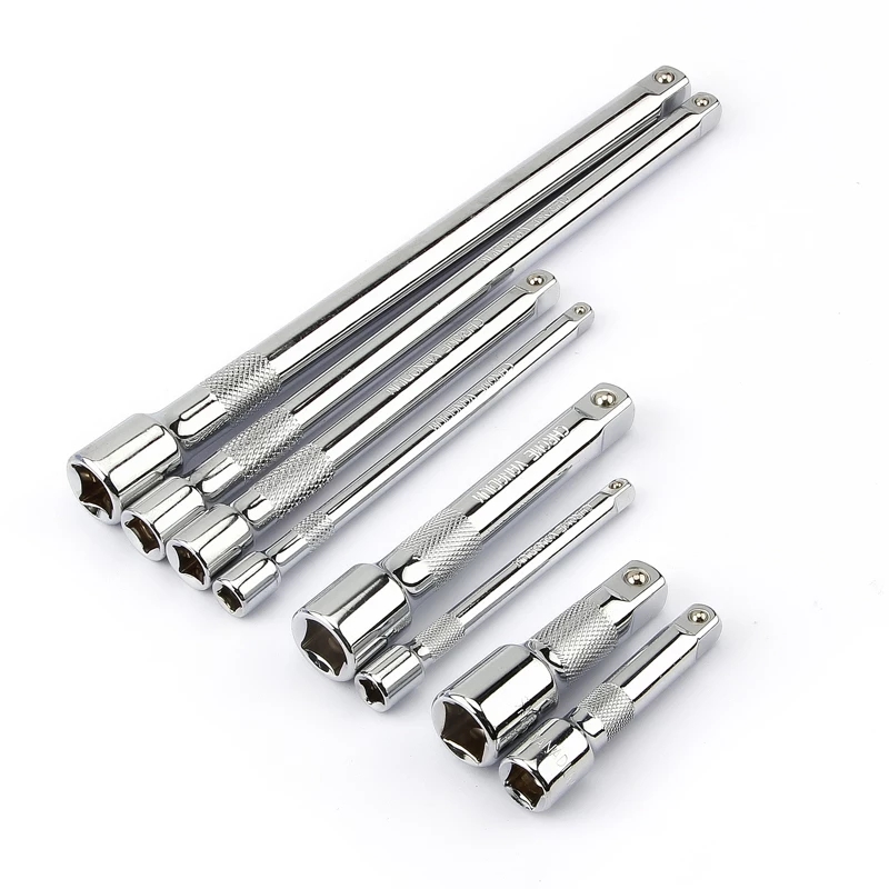 Socket Ratchet Wrench Extension Bar 1/4" 3/8" 1/2" Crv 75/125/250mm Long Bar