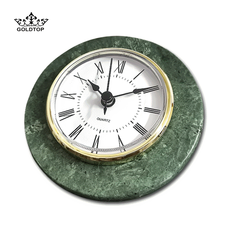 Goldtop камень ремесло практичные мраморные часы для украшения интерьера