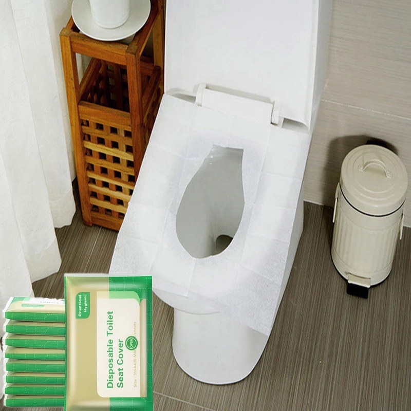 10 Bag Portable Comfort Warm Flushable Mat Cushion Cleaning Replaceable Soft Seat Cover Pad Disposible Paper Toilet Seat Cover
