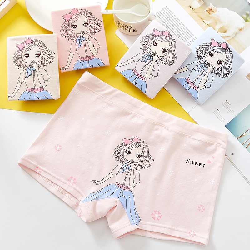 Принт с героями мультфильмов; Модная; Детское нижнее белье; 10 шт./пакет из чесаного хлопка; Детское нижнее белье; Нижнее белье