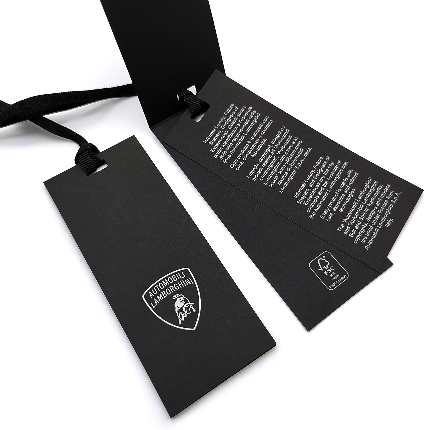 Christmas factory supply hang tag custom luxury kraft paper clothing recycled hangtags for garments clothing own logo jeans