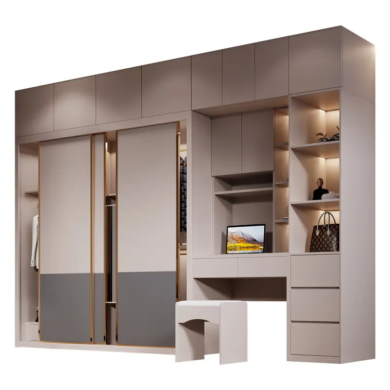 Luxury Wardrobe Closet Cupboards Furniture Organizer Designs Wooden Wardrobes Bedroom Cabinet Cloakroom Professional Modern
